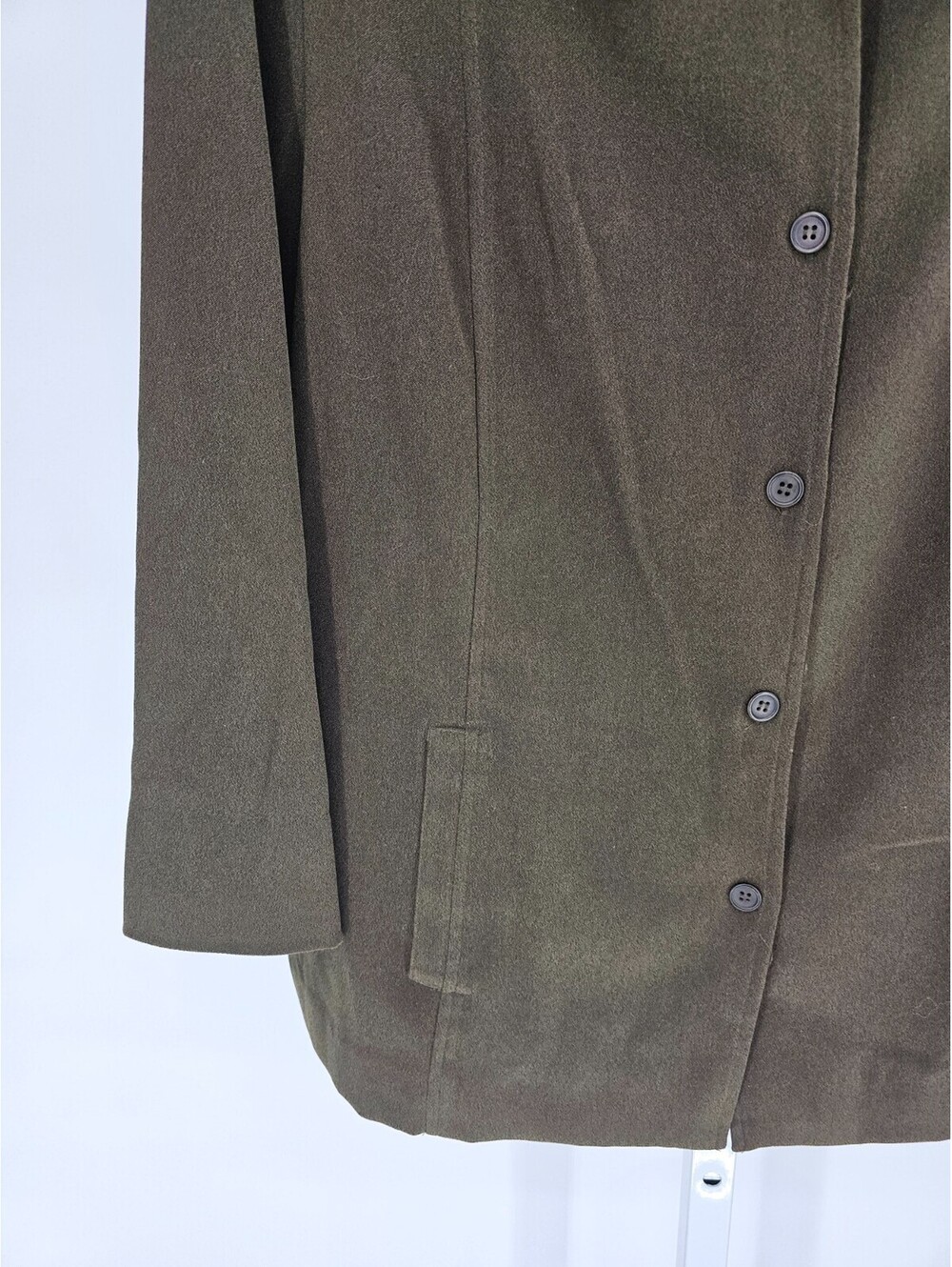Vtg Norton Studio Womens Sz 14 Button Up Blazer Jacket Olive Green Brown - Picture 2 of 4